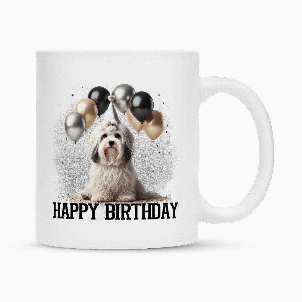 Tasse "Havaneser - Geburtstag" Weiß – hunde-shirt.de