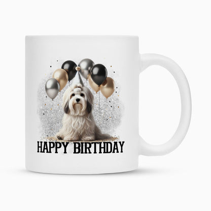 Tasse "Havaneser - Geburtstag" Weiß – hunde-shirt.de