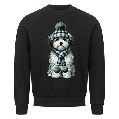Premium Sweatshirt "Havaneser - Winter" Schwarz – hunde-shirt.de