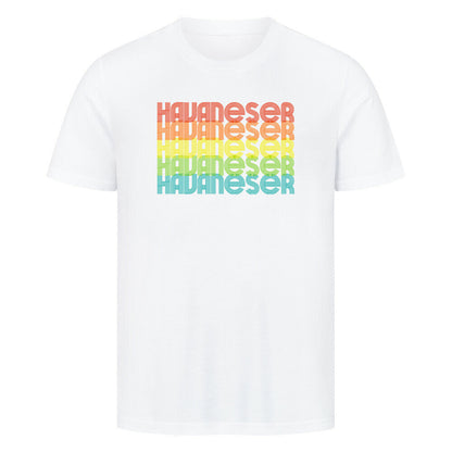 Premium T-Shirt "Havaneser - RETRO" Weiß – hunde-shirt.de