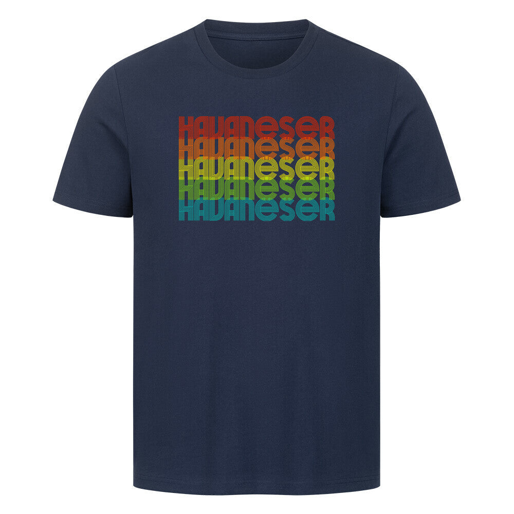 Premium T-Shirt "Havaneser - RETRO" French Navy – hunde-shirt.de
