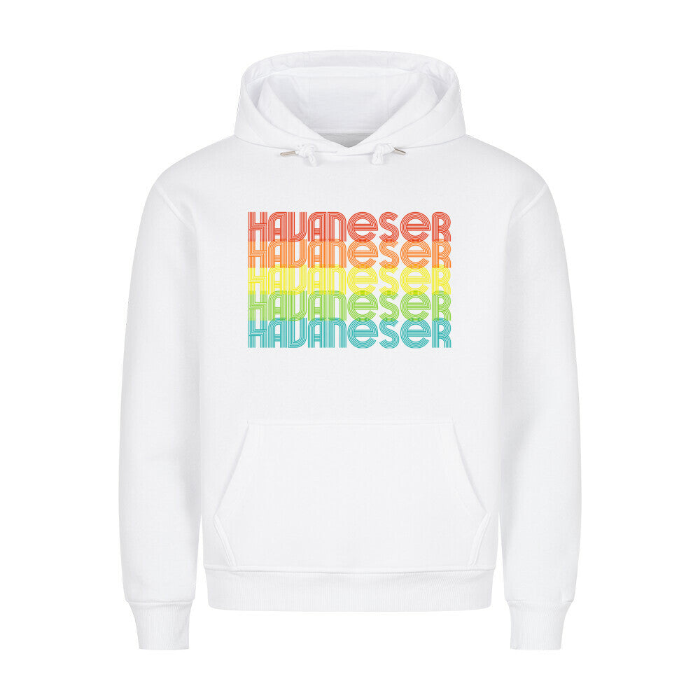 Premium Hoodie "Havaneser - RETRO" Weiß – hunde-shirt.de