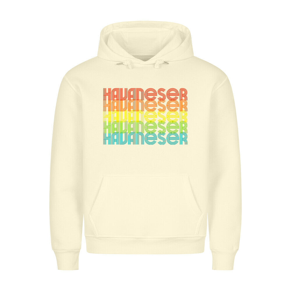 Premium Hoodie "Havaneser - RETRO" Beige – hunde-shirt.de