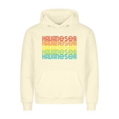 Premium Hoodie "Havaneser - RETRO" Beige – hunde-shirt.de