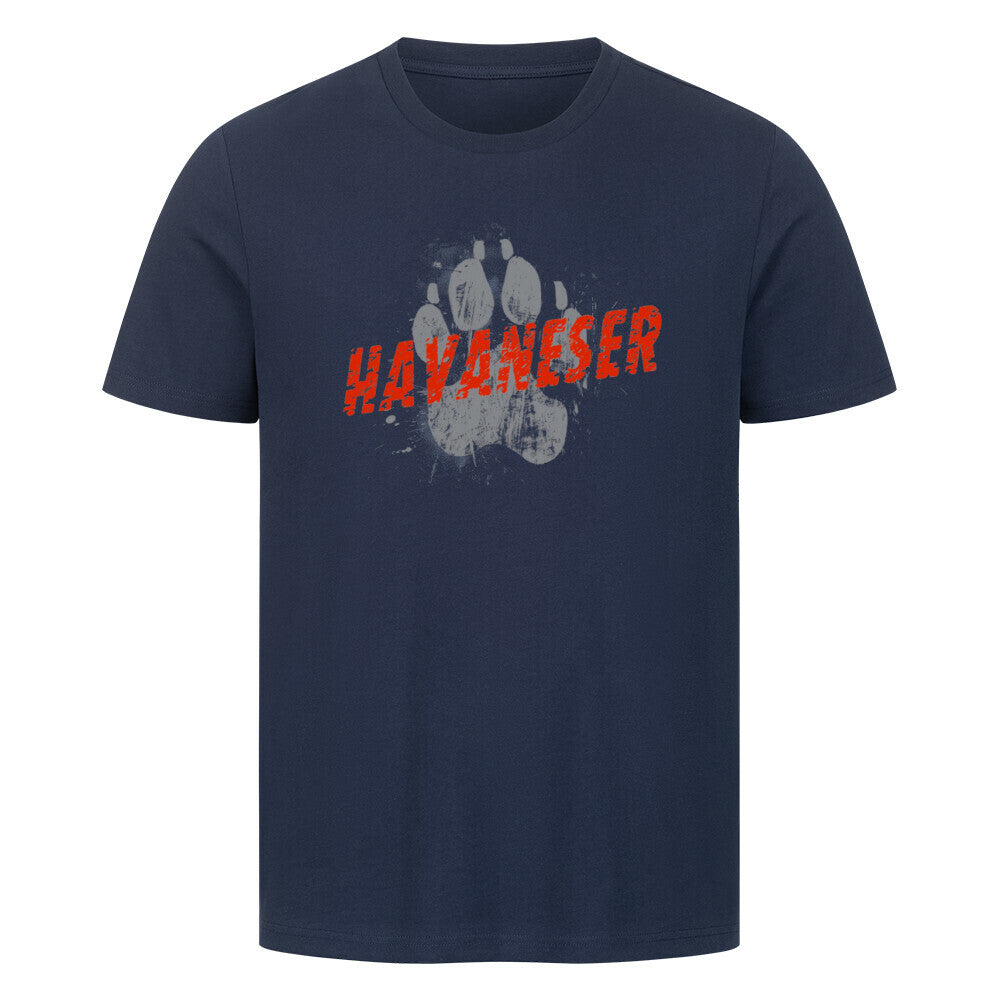 Premium T-Shirt "Havaneser - PAW" French Navy – hunde-shirt.de