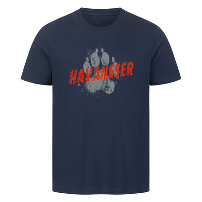 Premium T-Shirt "Havaneser - PAW" French Navy – hunde-shirt.de
