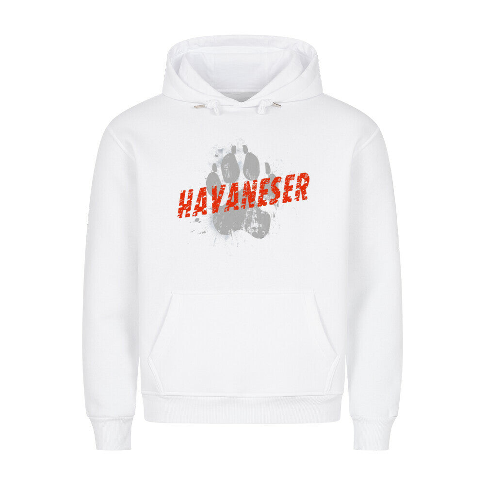 Premium Hoodie "Havaneser - PAW" Weiß – hunde-shirt.de