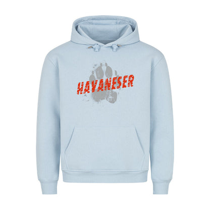 Premium Hoodie "Havaneser - PAW" Babyblau – hunde-shirt.de