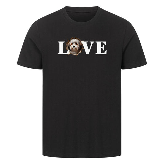 Premium T-Shirt "Havaneser - LOVE" Schwarz – hunde-shirt.de