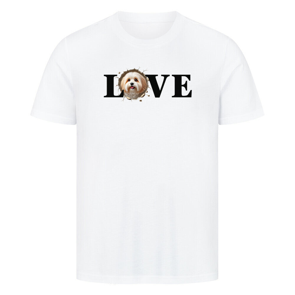 Premium T-Shirt "Havaneser - LOVE" Weiß – hunde-shirt.de