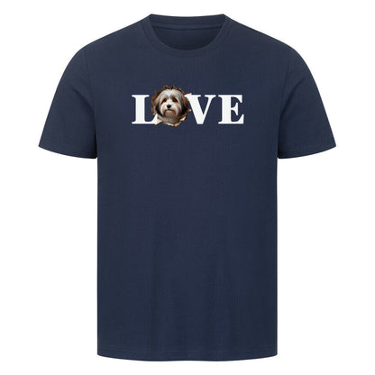 Premium T-Shirt "Havaneser - LOVE" French Navy – hunde-shirt.de