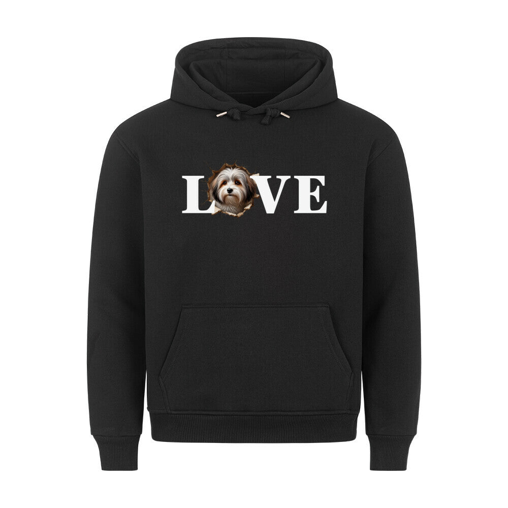 Premium Hoodie "Havaneser - LOVE" Schwarz – hunde-shirt.de