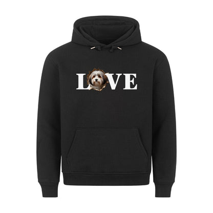 Premium Hoodie "Havaneser - LOVE" Schwarz – hunde-shirt.de