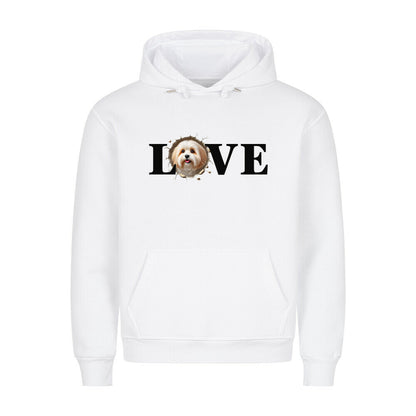 Premium Hoodie "Havaneser - LOVE" Weiß – hunde-shirt.de