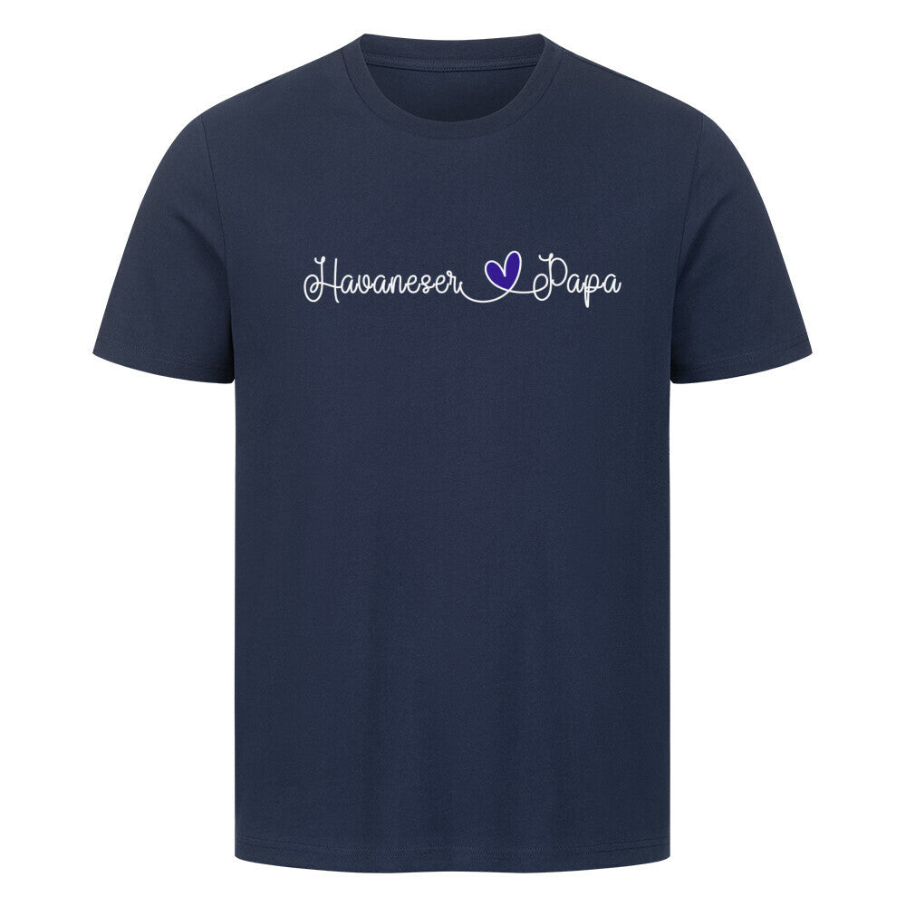 Premium T-Shirt "Havaneser - Papa" French Navy – hunde-shirt.de
