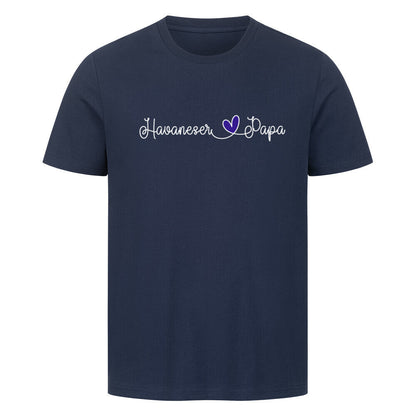 Premium T-Shirt "Havaneser - Papa" French Navy – hunde-shirt.de