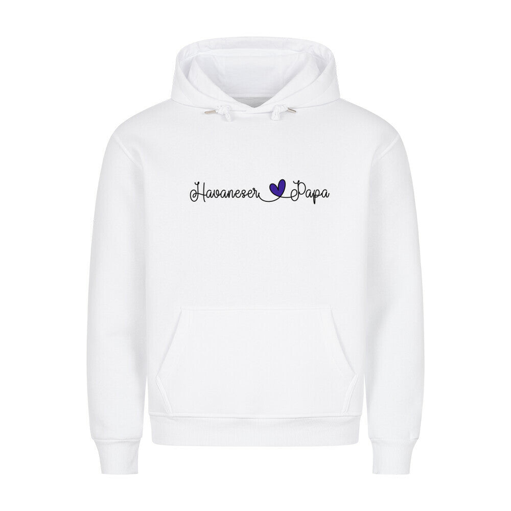 Premium Hoodie "Havaneser - Papa" Weiß – hunde-shirt.de