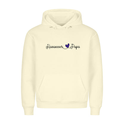 Premium Hoodie "Havaneser - Papa" Beige – hunde-shirt.de