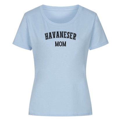 Premium Organic Damen-Shirt "Havaneser - MOM" Sky Blue – hunde-shirt.de
