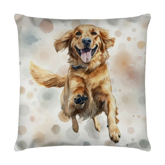 Kissen "Hovawart - Jump" Weiß – hunde-shirt.de