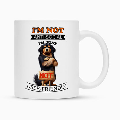 Tasse "Hovawart - Anti-Social" Weiß – hunde-shirt.de