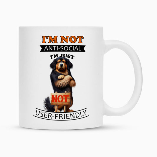 Tasse "Hovawart - Anti-Social" Weiß – hunde-shirt.de