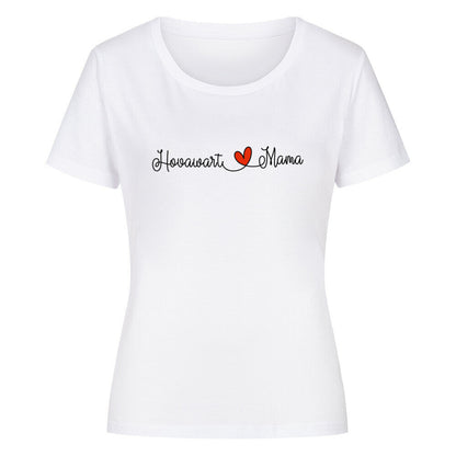 Premium Organic Damen-Shirt "Hovawart - Mama" Weiß – hunde-shirt.de