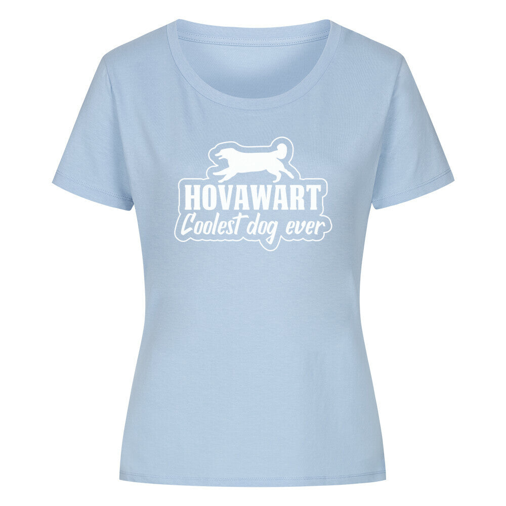Premium Organic Damen-Shirt "Hovawart - Coolest Dog" Sky Blue – hunde-shirt.de