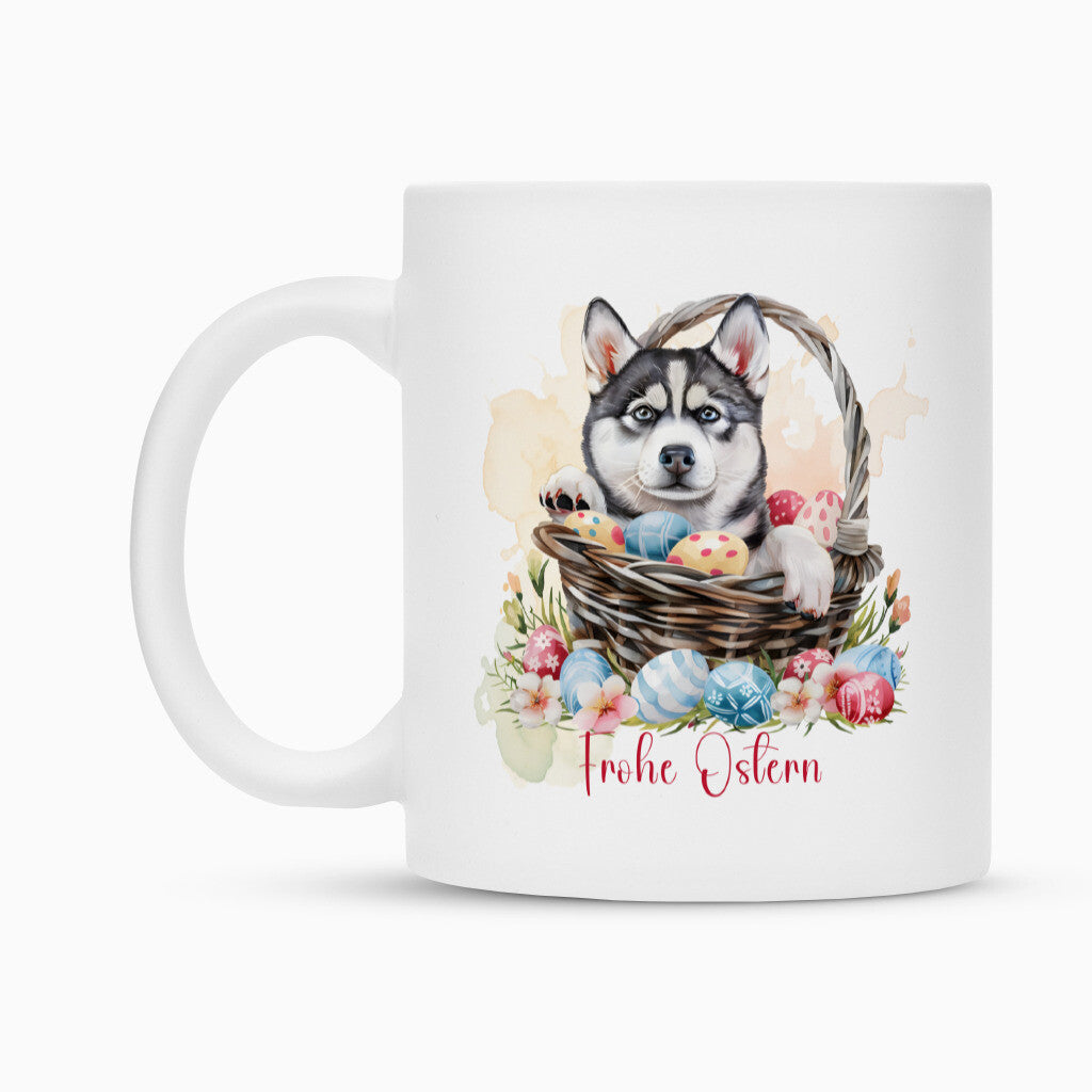 Tasse "Husky - Frohe Ostern" – hunde-shirt.de