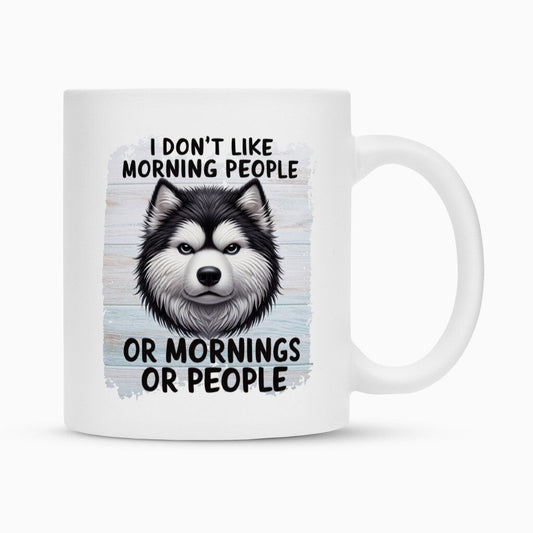 Tasse "Husky - Morning People" Weiß – hunde-shirt.de
