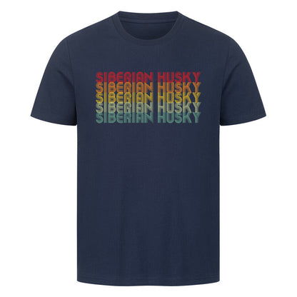 Premium T-Shirt "Husky - RETRO" French Navy – hunde-shirt.de