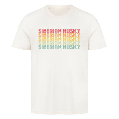 Premium T-Shirt "Husky - RETRO" Natural Raw – hunde-shirt.de