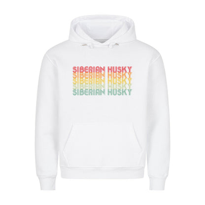 Premium Hoodie "Husky - RETRO" Weiß – hunde-shirt.de