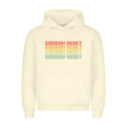 Premium Hoodie "Husky - RETRO" Beige – hunde-shirt.de