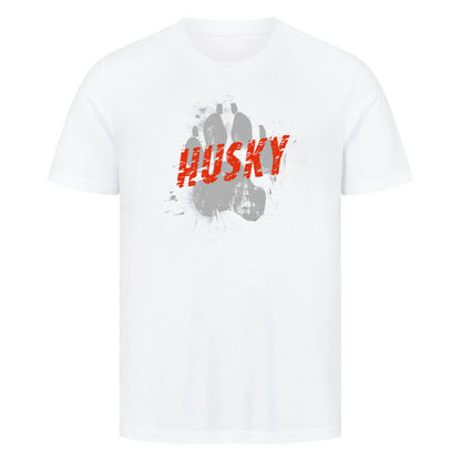 Premium T-Shirt "Husky - PAW" Weiß – hunde-shirt.de