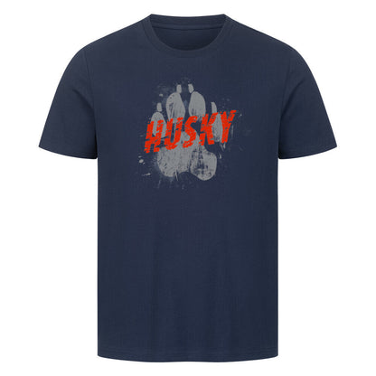 Premium T-Shirt "Husky - PAW" French Navy – hunde-shirt.de