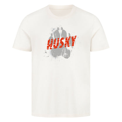 Premium T-Shirt "Husky - PAW" Natural Raw – hunde-shirt.de