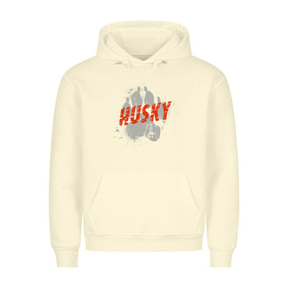 Premium Hoodie "Husky - PAW" Beige – hunde-shirt.de