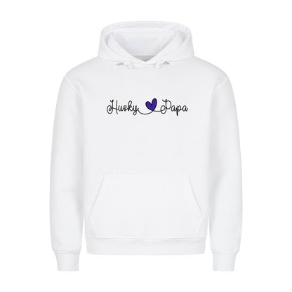 Premium Hoodie "Husky - Papa" Weiß – hunde-shirt.de