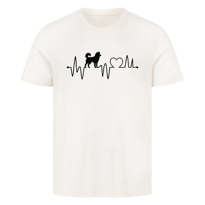 Premium T-Shirt "Husky - Heartbeat" Natural Raw – hunde-shirt.de