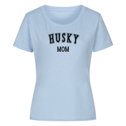 Premium Organic Damen-Shirt "Husky - MOM" Sky Blue – hunde-shirt.de