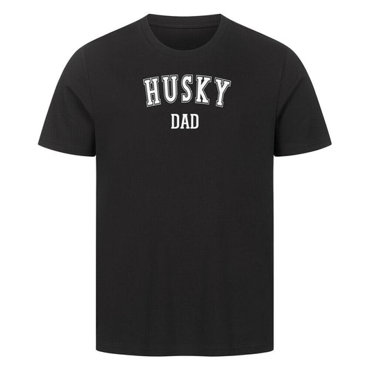 Premium T-Shirt "Husky - DAD" Schwarz – hunde-shirt.de