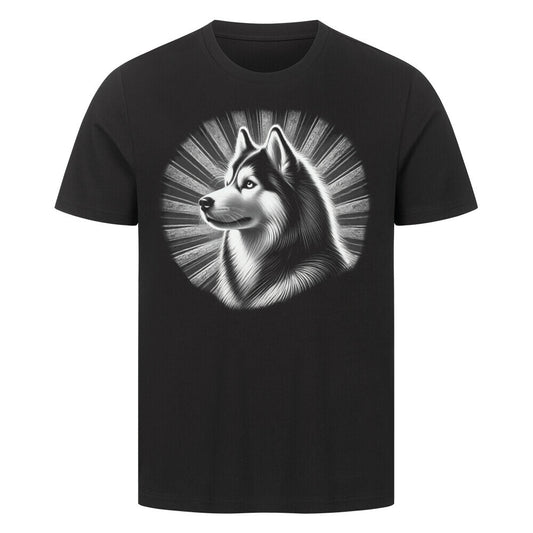 Premium T-Shirt "Husky - Bright" Schwarz – hunde-shirt.de