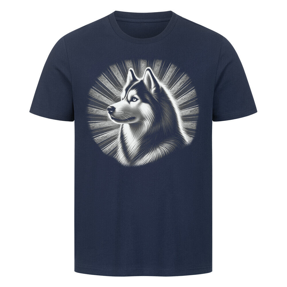 Premium T-Shirt "Husky - Bright" French Navy – hunde-shirt.de