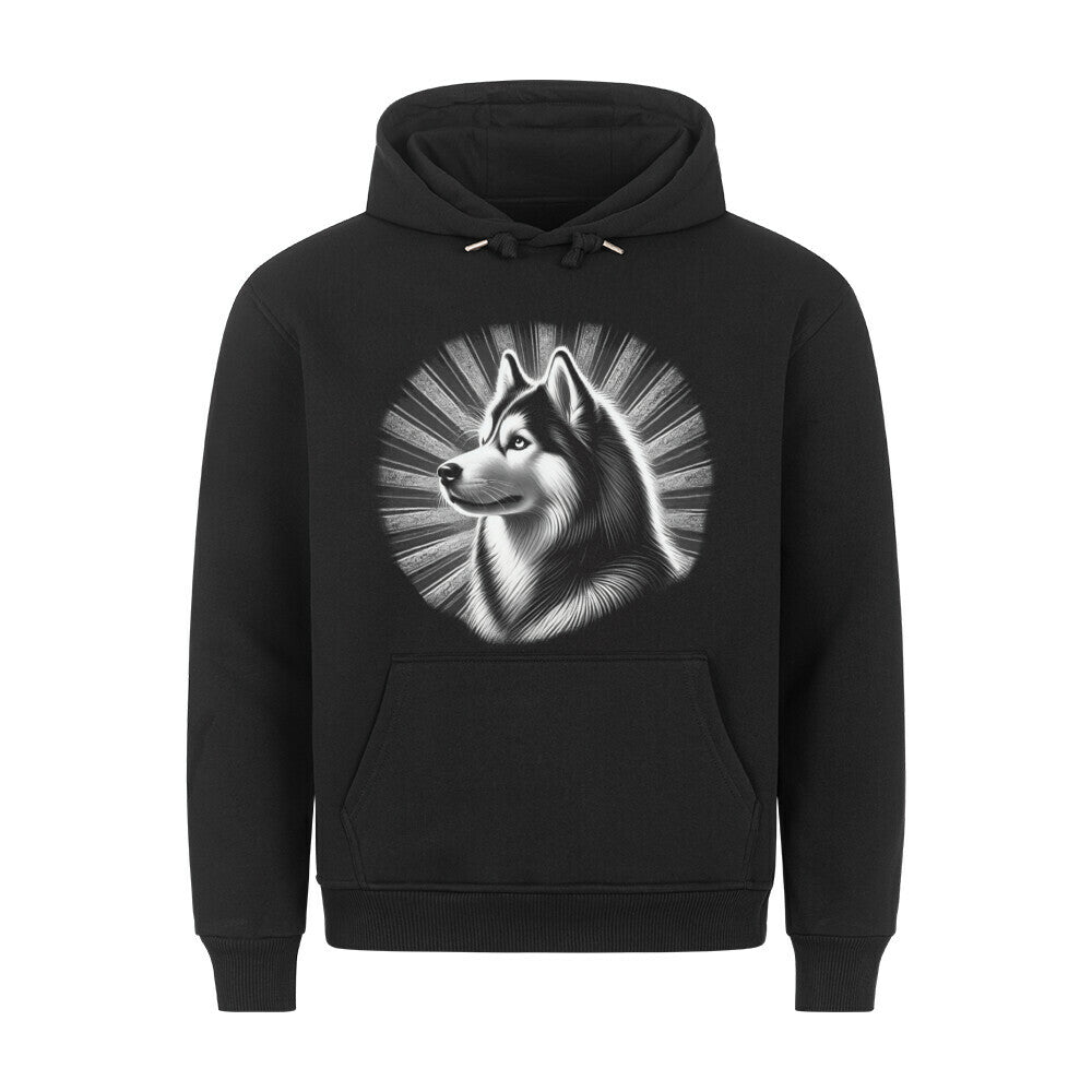 Premium Hoodie "Husky - Bright" Schwarz – hunde-shirt.de