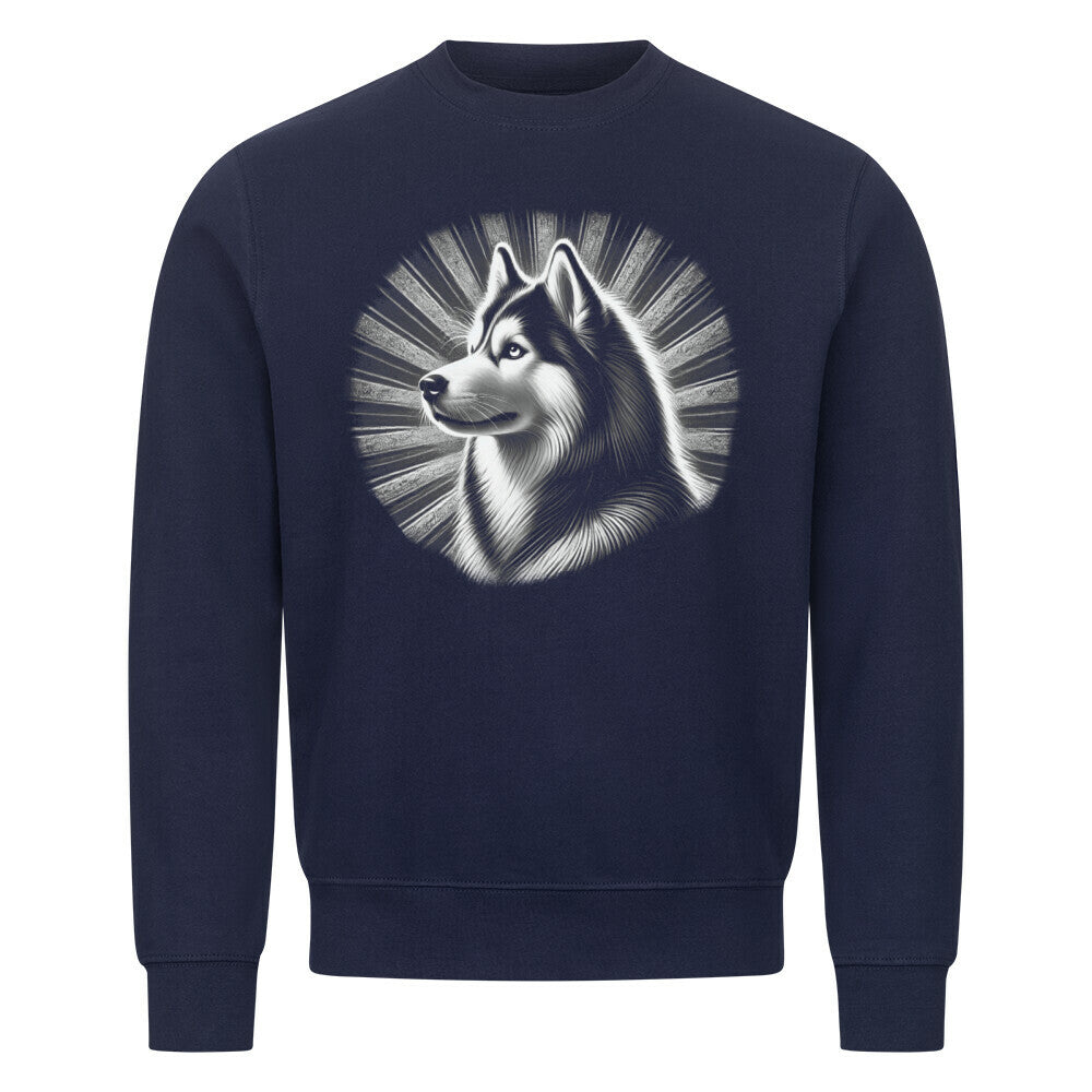 Premium Sweatshirt "Husky - Bright" Navy Blue – hunde-shirt.de