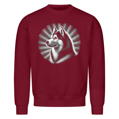 Premium Sweatshirt "Husky - Bright" Burgunder – hunde-shirt.de