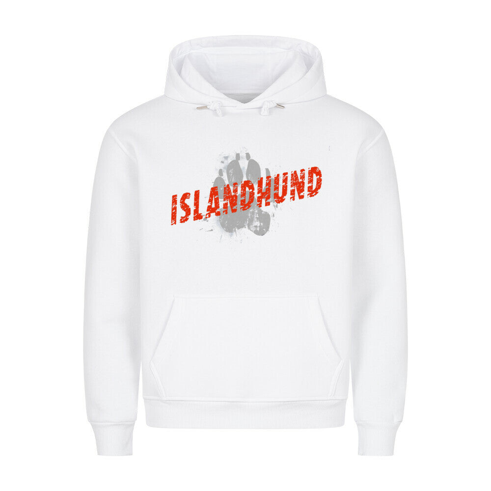 Premium Hoodie "Islandhund - PAW" Weiß – hunde-shirt.de