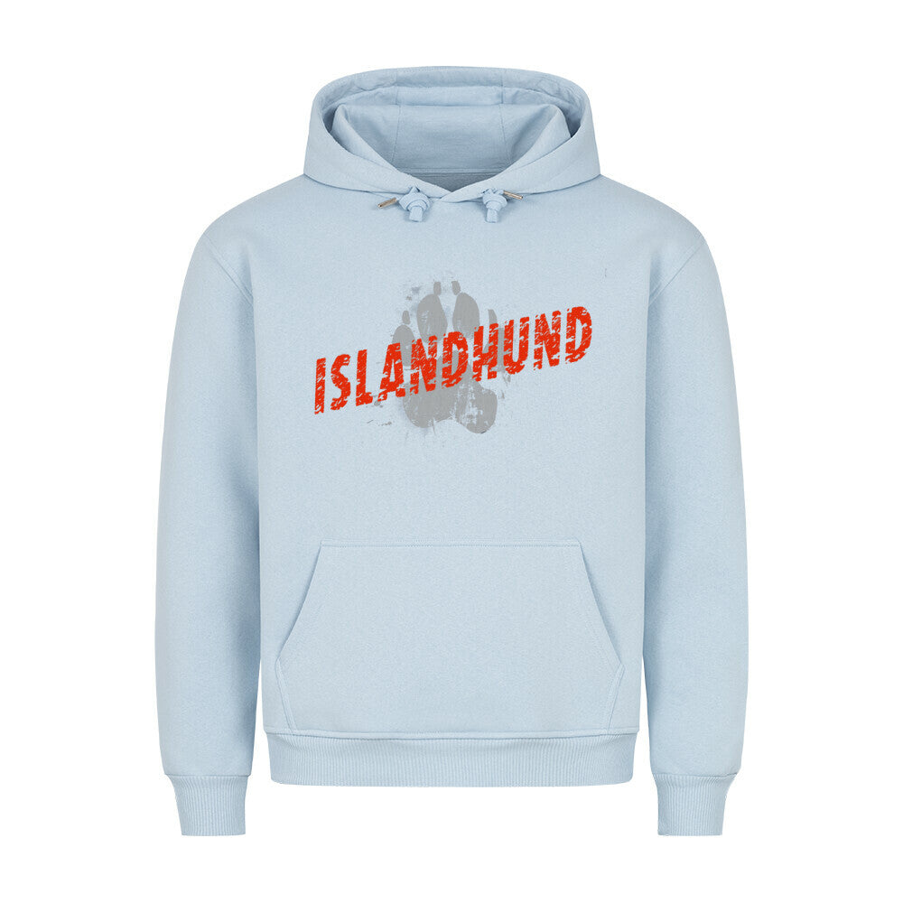 Premium Hoodie "Islandhund - PAW" Babyblau – hunde-shirt.de