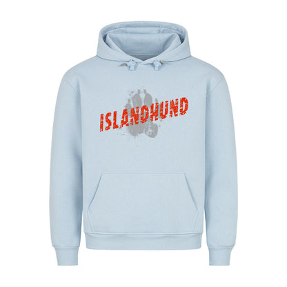 Premium Hoodie "Islandhund - PAW" Babyblau – hunde-shirt.de